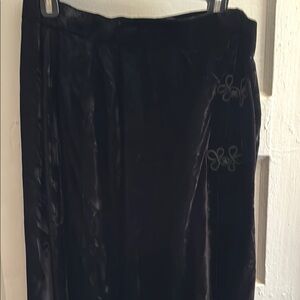 Black Maxi Velvet Skirt for Cocktail Nights